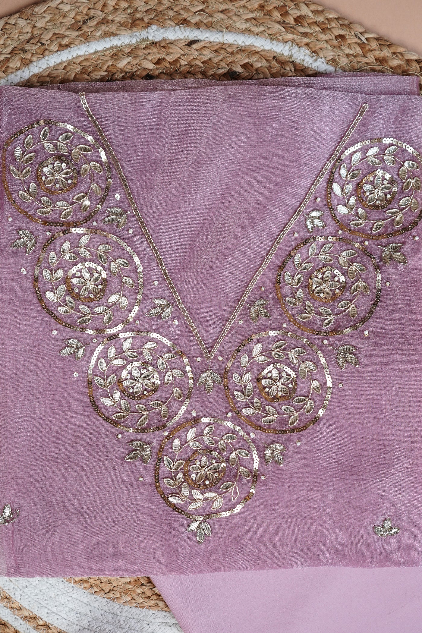 Rosy Noor Gota Patti Unstitched Suit Set