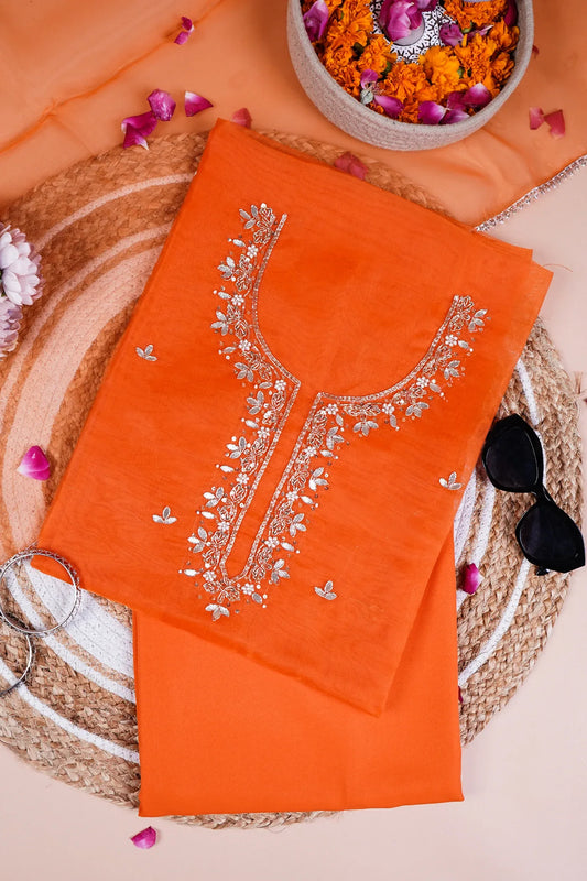 Amber Glow Zari And Gota Patti Suit Set - Achrangi