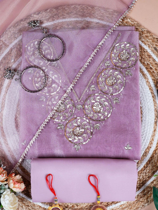 Rosy Noor Gota Patti Unstitched Suit Set