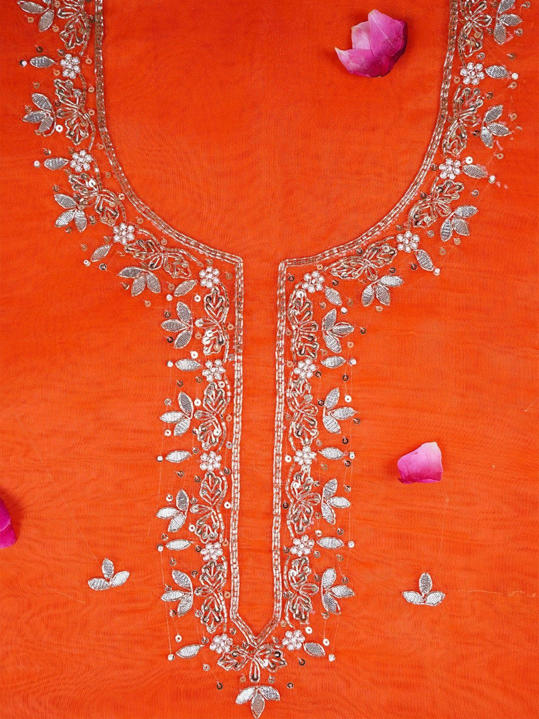 Amber Glow Zari And Gota Patti Suit Set
