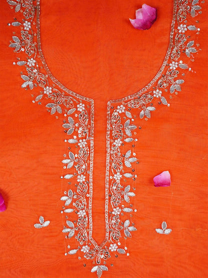 Amber Glow Zari And Gota Patti Suit Set