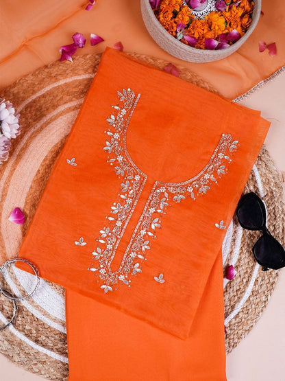 Amber Glow Zari And Gota Patti Suit Set