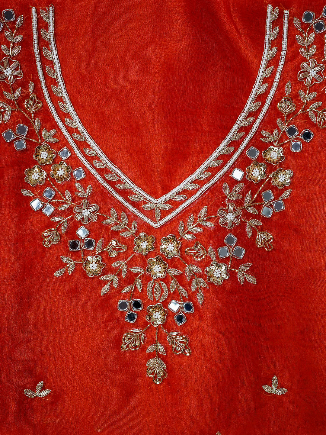 Utsav Floral Resham Hand Embroidered Unstitched Suit Set