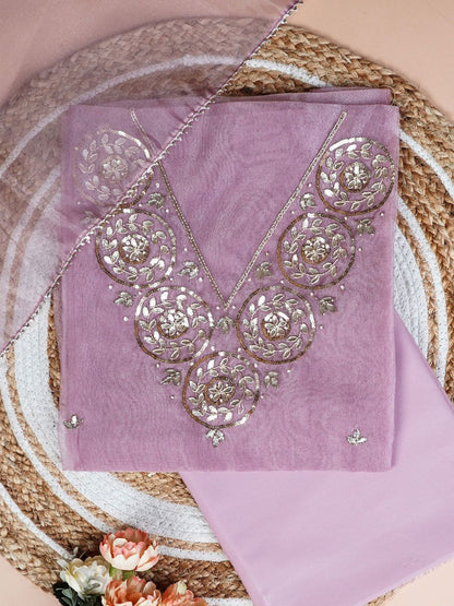 Rosy Noor Gota Patti Unstitched Suit Set